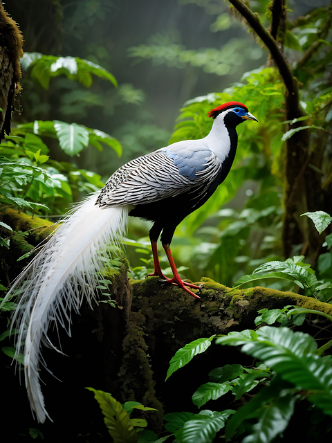 Free ai generated silver pheasant pheasant illustration