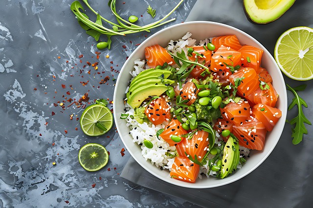 Free food salmon meal illustration