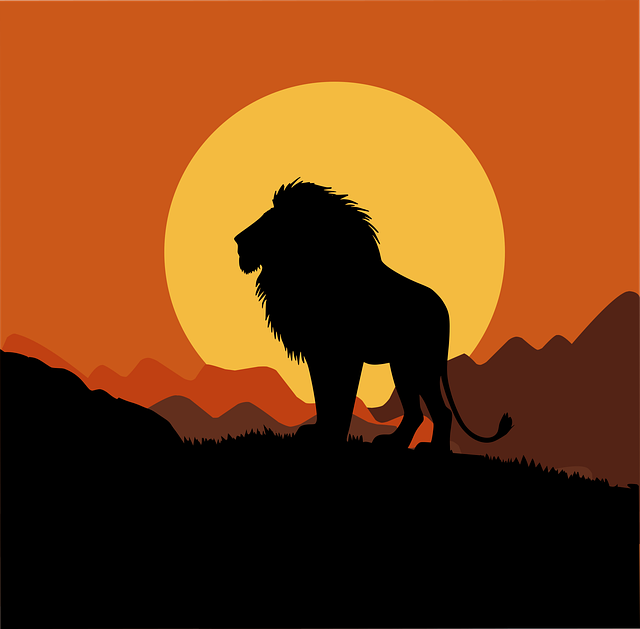 Leeuw, Steen, Koning, Silhouet, Trots