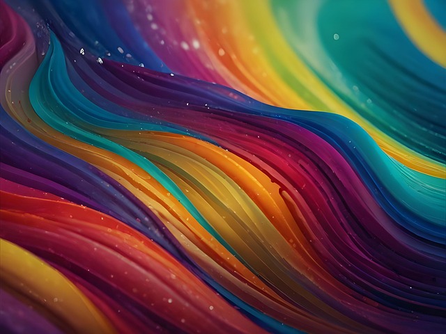 Bunt, Hintergrundbild 4K, Wellig
