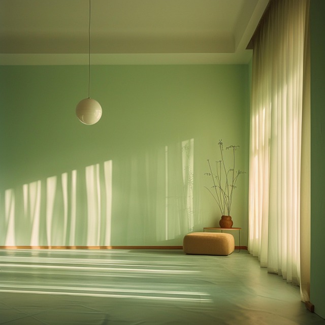 Free green light curtain illustration