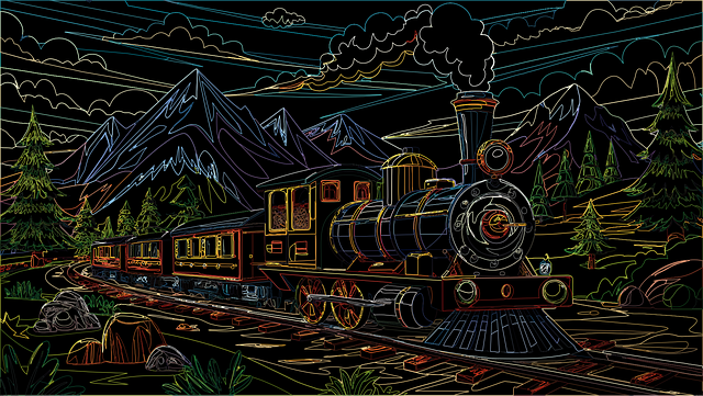 Trein, Locomotief, Landschap