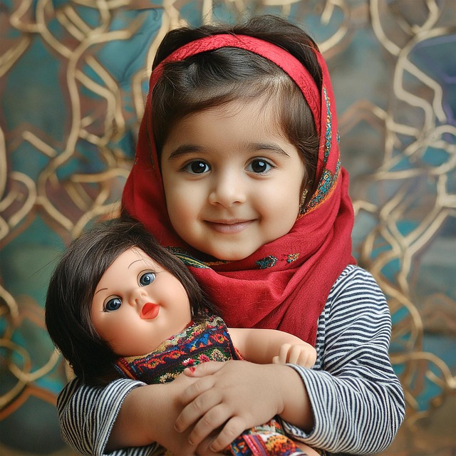 Free ai generated girl doll illustration