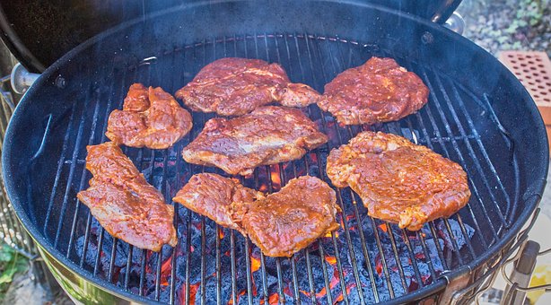 Barbecue, Voedsel, Biefstukken, Sintels