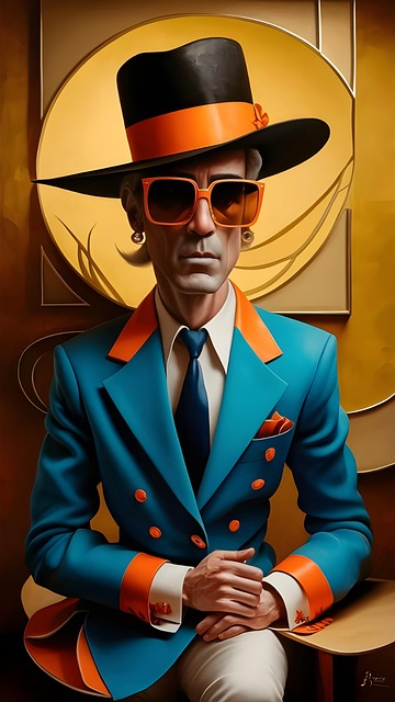 Free Blue Jacket Hat illustration and picture