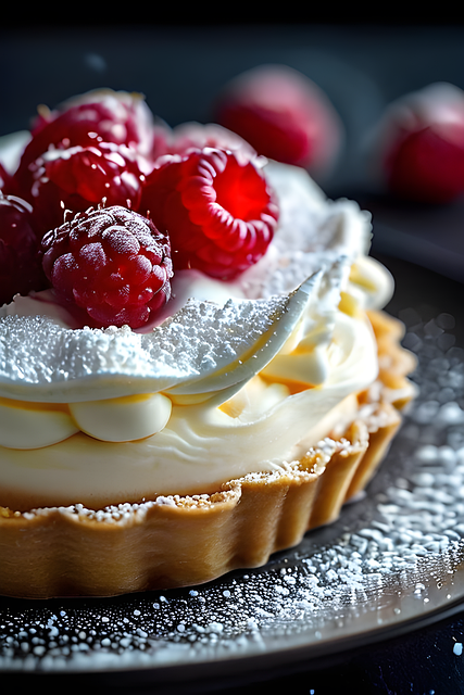 Free raspberry tart dessert cakes illustration