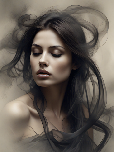 Free girl woman portrait illustration