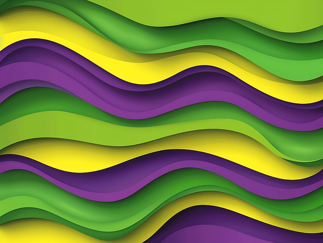 Free wave design color illustration