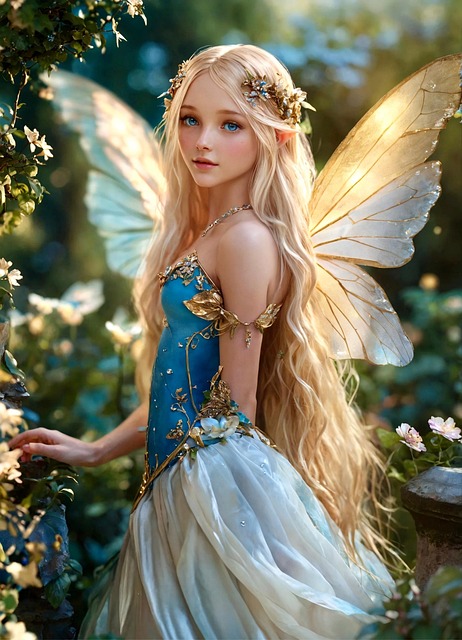 Download Ai Generated, Fairy, Flowers. Royalty-Free Stock Illustration