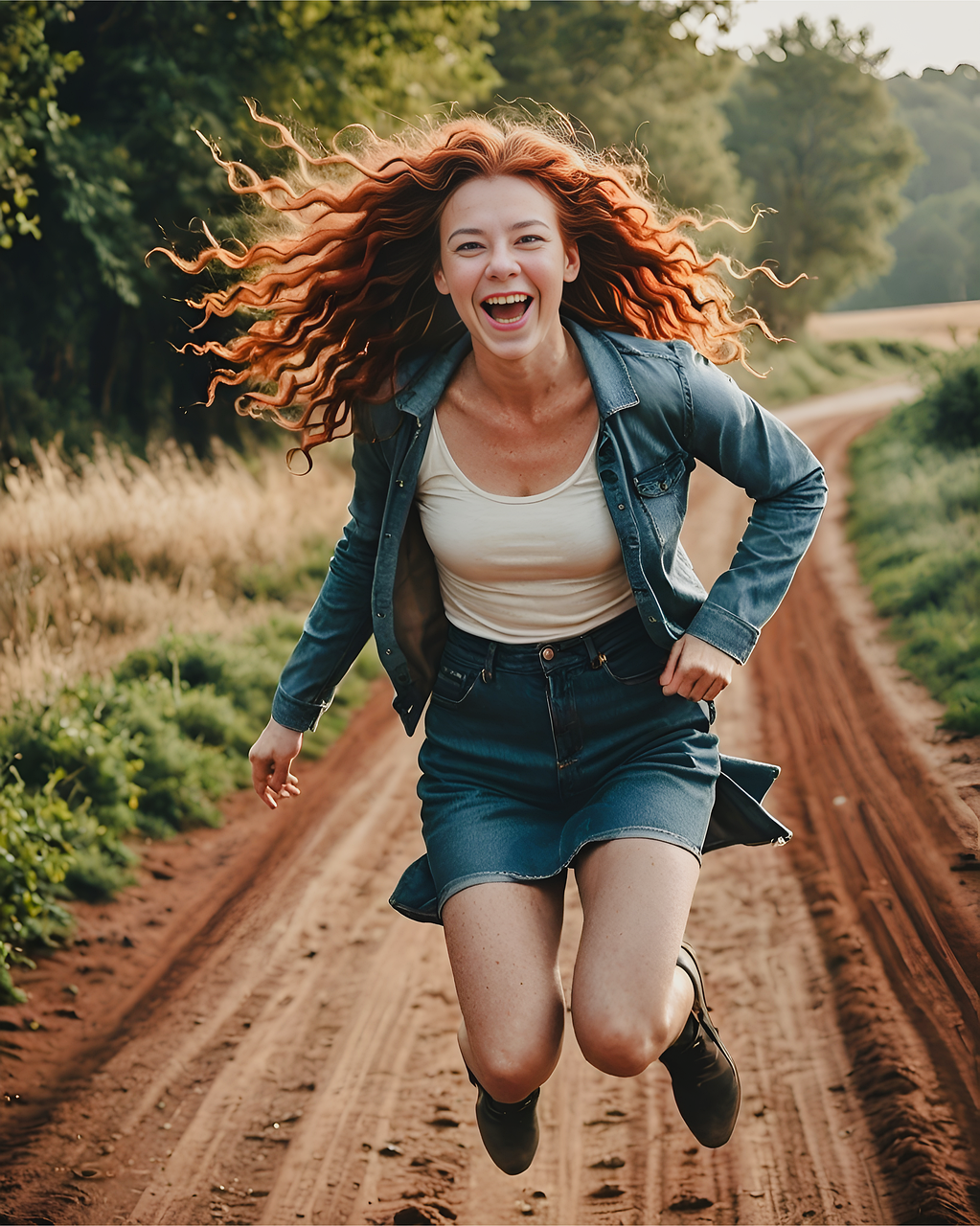 Free ai generated woman happy illustration