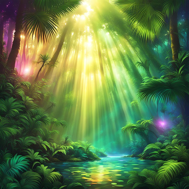 Free Ai Generated Rainforest illustration and picture