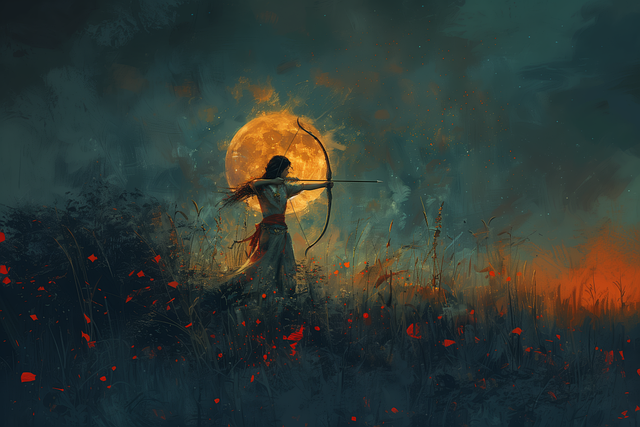 Free archer sagittarius astrology illustration