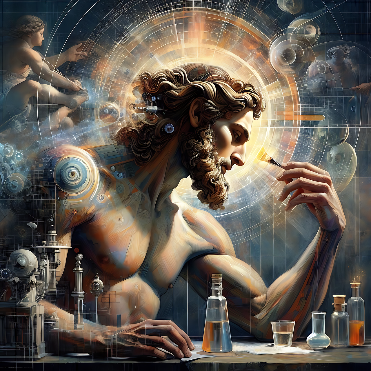 Free ai generated man angel illustration