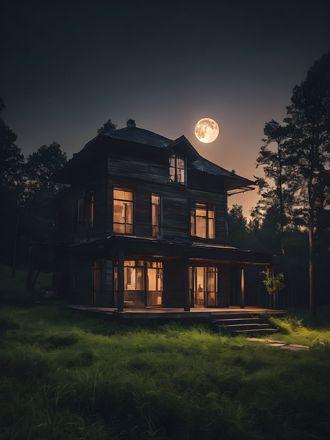 Free ai generated house modern illustration