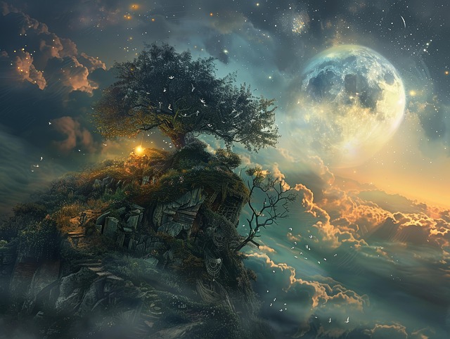 Free ai generated nature tree illustration