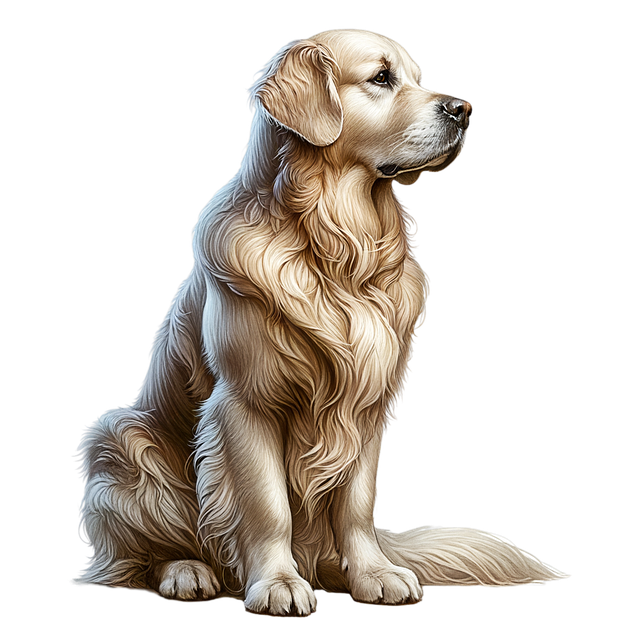Free ai generated golden retriever dog illustration