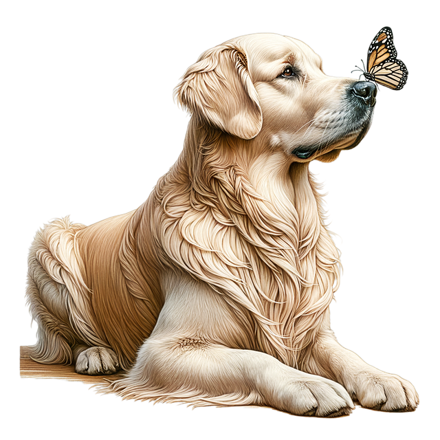 Free ai generated golden retriever dog illustration