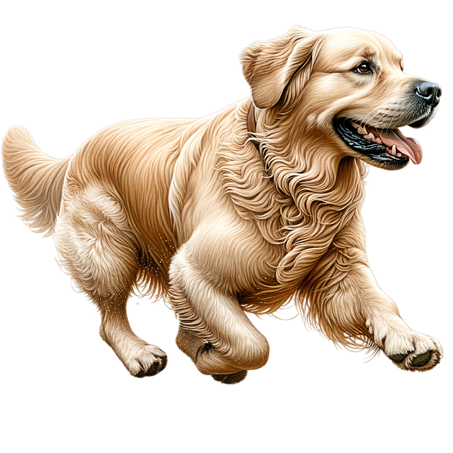 Free ai generated golden retriever dog illustration
