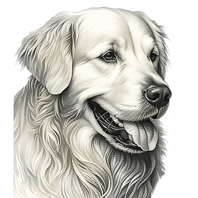 Free ai generated golden retriever dog illustration