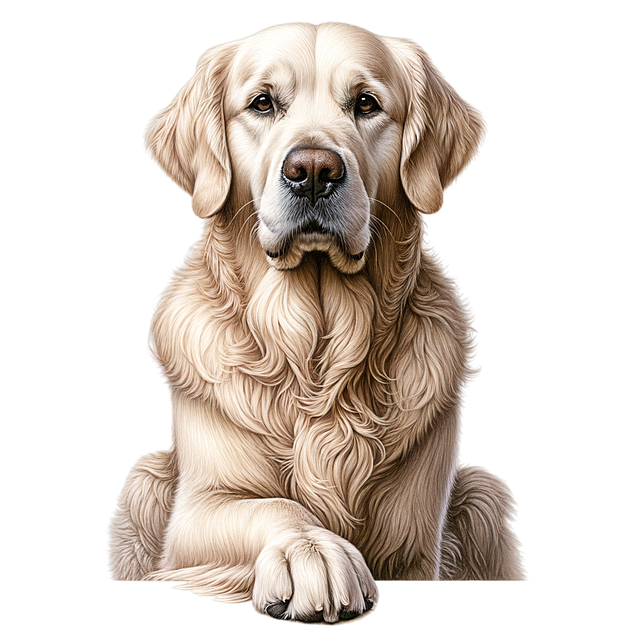 Free ai generated golden retriever dog illustration