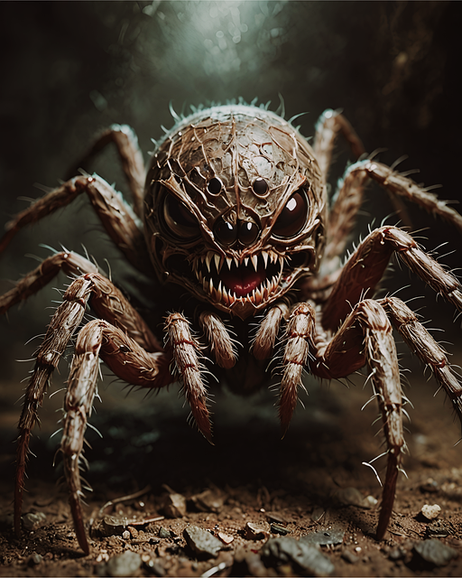 Free ai generated spider monster illustration