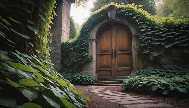 Free ai generated path door illustration