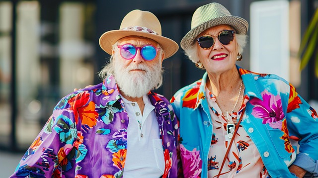 Free ai generated couple elderly illustration