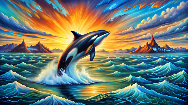 Download free HD stock image of Ai Generated Orca Free ai generated orca whale illustration