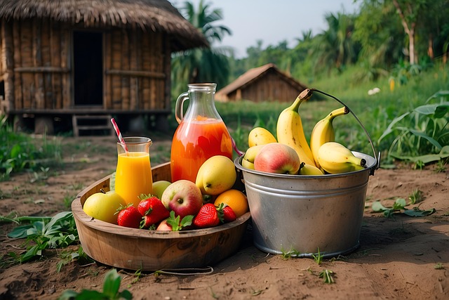 Free ai generated fruits rustic illustration