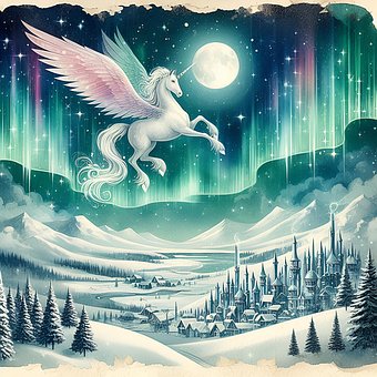 Pegasus, Nordlys, Nordpolen, Vandfarve