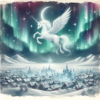 Pegasus, Nordlys, Nordpolen, Vandfarve