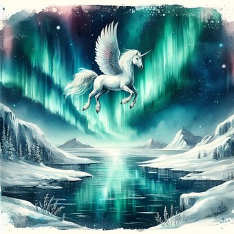 Pegasus, Nordlys, Nordpolen, Vandfarve