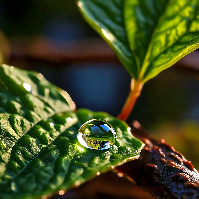 Free water drop leaf plant illustration
