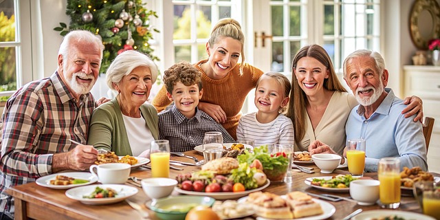 Free ai generated family together illustration