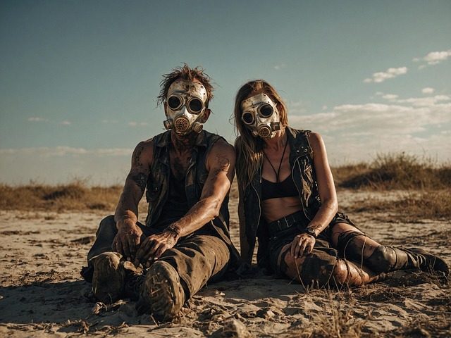 Ai Genereret, Par, Maske, Apokalyptisk
