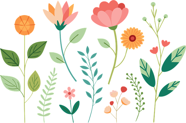 Free ai generated flowers collection illustration