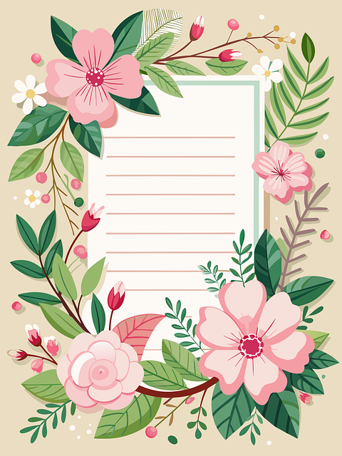 Free ai generated postcard flowers vector