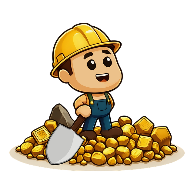 Free man miners worker illustration