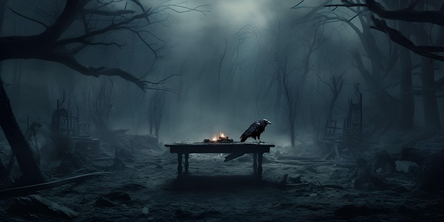 Free crow nature fantasy illustration