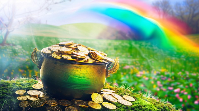 Free pot gold coins illustration