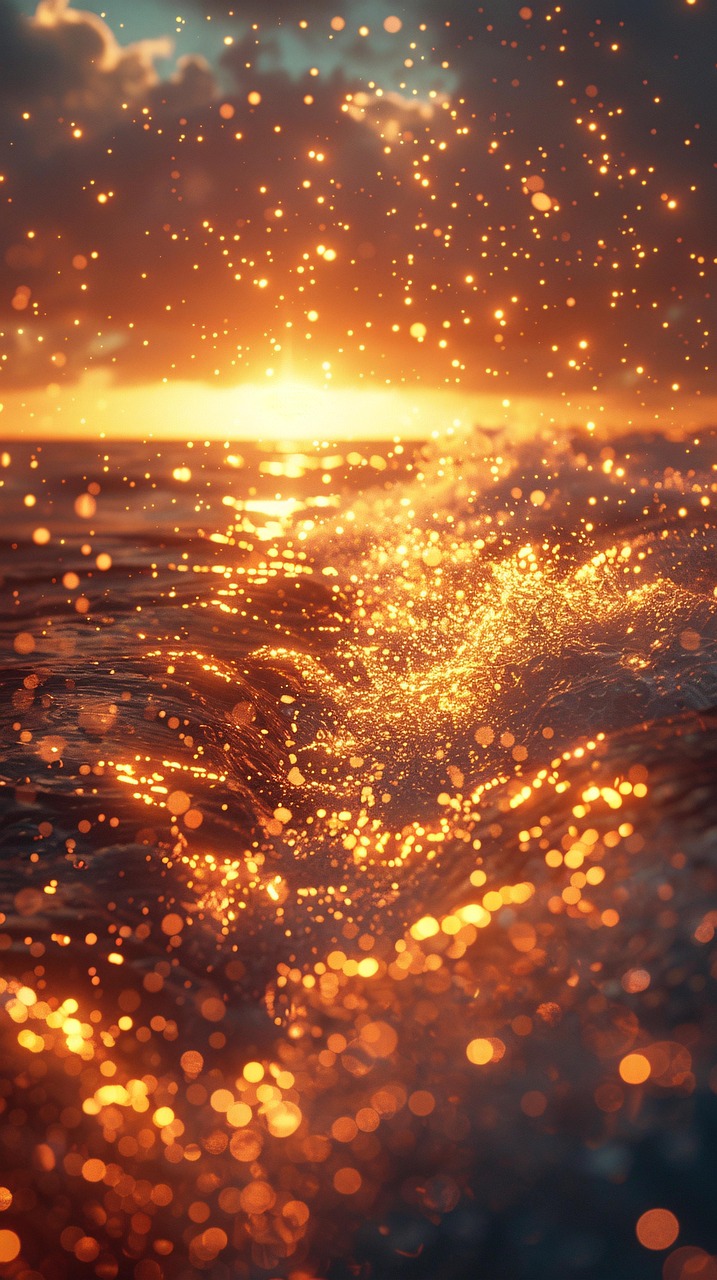 Download free HD stock image of Sunset Ocean Free sunset ocean golden illustration