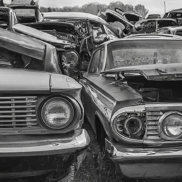 Free ai generated junkyard cars illustration