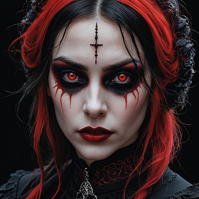 Free ai generated woman gothic illustration