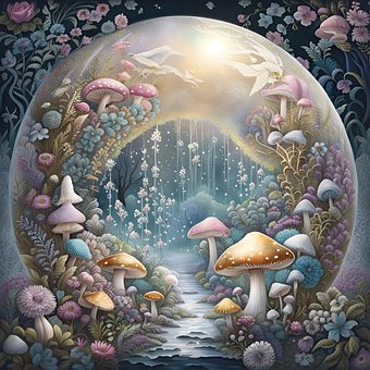 Free Mushroom Forest illustration and picture