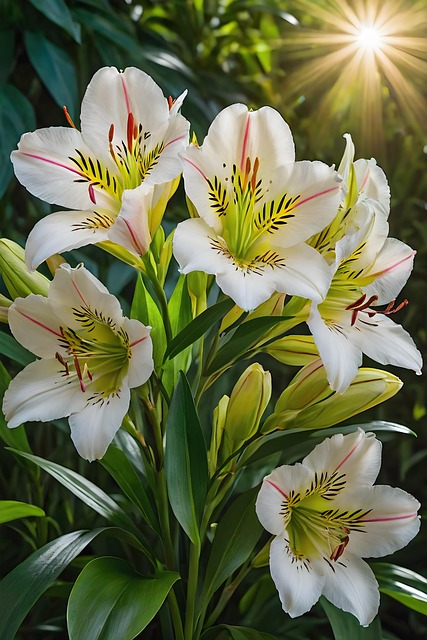 Free ai generated alstroemeria lily illustration