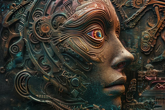 Free robot futuristic technology illustration