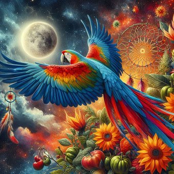 Free Macaw Bird illustration and picture