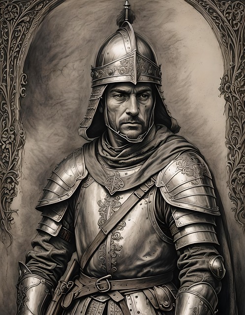 Free ai generated soldier medieval illustration