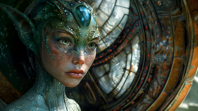 Download free HD stock image of Princess Alien Free princess alien ufo illustration