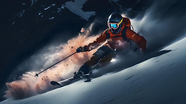 Free ai generated ski winter illustration